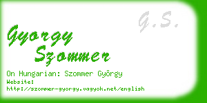 gyorgy szommer business card